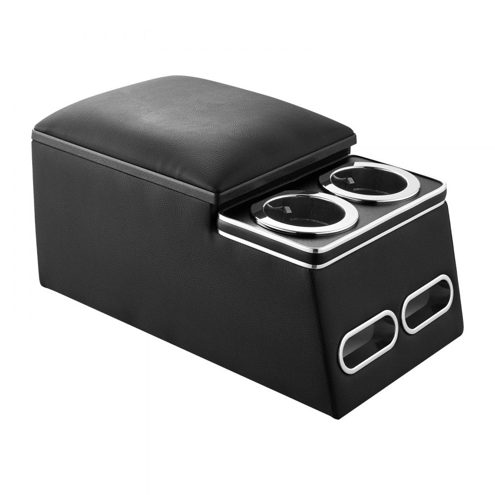 VEVOR Universal Rear Bench Seat Center Console Armrest Storage Box, Back Seat Tools Organizer with Cup & Phone Holders, Automotive Central Console for MPV, Sedan, SUV