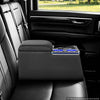VEVOR Universal Rear Bench Seat Center Console with 7-Color Ambient Lights, Wireless/USB/Cigarette Lighter Charging, Back Seat Central Console Organizer with Cup & Phone Holders for MPV, Sedan, SUV