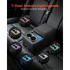 VEVOR Universal Rear Bench Seat Center Console with 7-Color Ambient Lights, USB/Type-C/Cigarette Lighter Charging, Back Seat Central Console Organizer with Cup & Phone Holders for MPV, Sedan, SUV