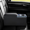 VEVOR Universal Rear Bench Seat Center Console with 7-Color Ambient Lights, USB/Type-C/Cigarette Lighter Charging, Back Seat Central Console Organizer with Cup & Phone Holders for MPV, Sedan, SUV