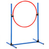 VEVOR Dog Agility Training Equipment, 7 PCS Set w/ Adjustable High Hurdles,6 Weave Poles,2 Tunnels,Jump Ring,Pause Box,Whistle,Foldable Bowl,Puppy Obstacle Course Kit w/ 3 Bags