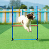 VEVOR Dog Agility Training Equipment, 4 PCS Set with Adjustable High Hurdles,6 Weave Poles,Jump Ring,Square Pause Box,Whistle,Foldable Bowl, Puppy Obstacle Course Kit for Backyard, Indoor, Outdoor