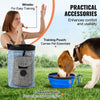 VEVOR Dog Agility Training Equipment, 5 PCS Set Upgrade with Adjustable High Hurdles,6 Weave Poles,Extended Tunnel,Jump Ring,Pause Box,Whistle,Foldable Bowl,Puppy Obstacle Course Kit with Storage Bag