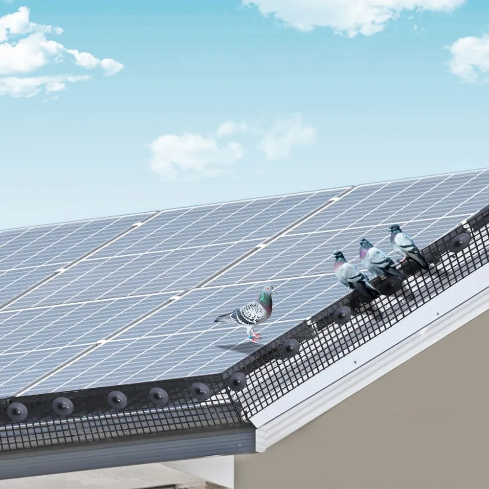 VEVOR 8 inch x 100ft Solar Panel Bird Guard, Critter Guard Roll Kit with Rust-proof PVC Coating, Solar Panel Guard with 50pcs Tire Wires, 1/2 inch Wire Roll Mesh