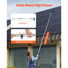 VEVOR Water Fed Pole Kit, 30FT Solar Panel Cleaning Pole with Extendable Handle, 180° Rotatable Brush Head & 65.6FT Hose, Household & Outdoor Window Cleaner Tool for Caravan Solar Panel Deck