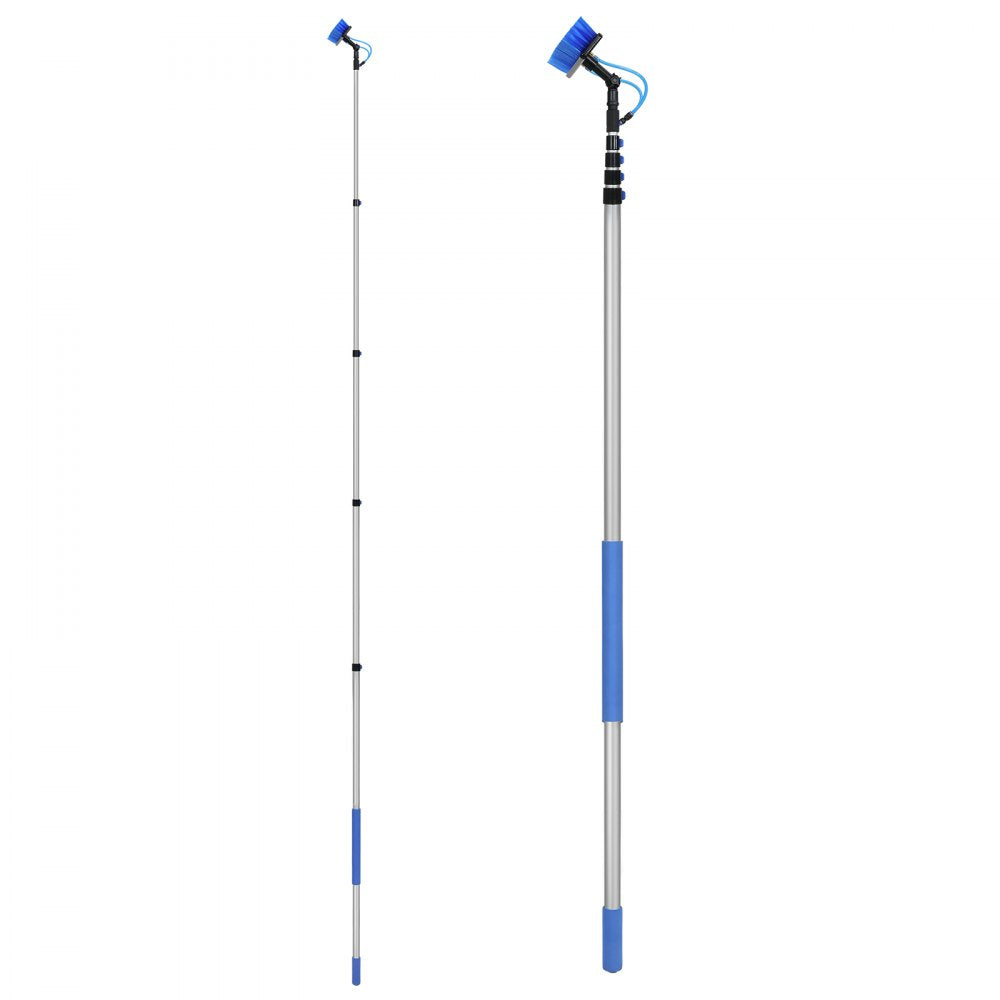 VEVOR Water Fed Pole Kit, 30FT Solar Panel Cleaning Pole with Extendable Handle, 180° Rotatable Brush Head & 65.6FT Hose, Household & Outdoor Window Cleaner Tool for Caravan Solar Panel Deck