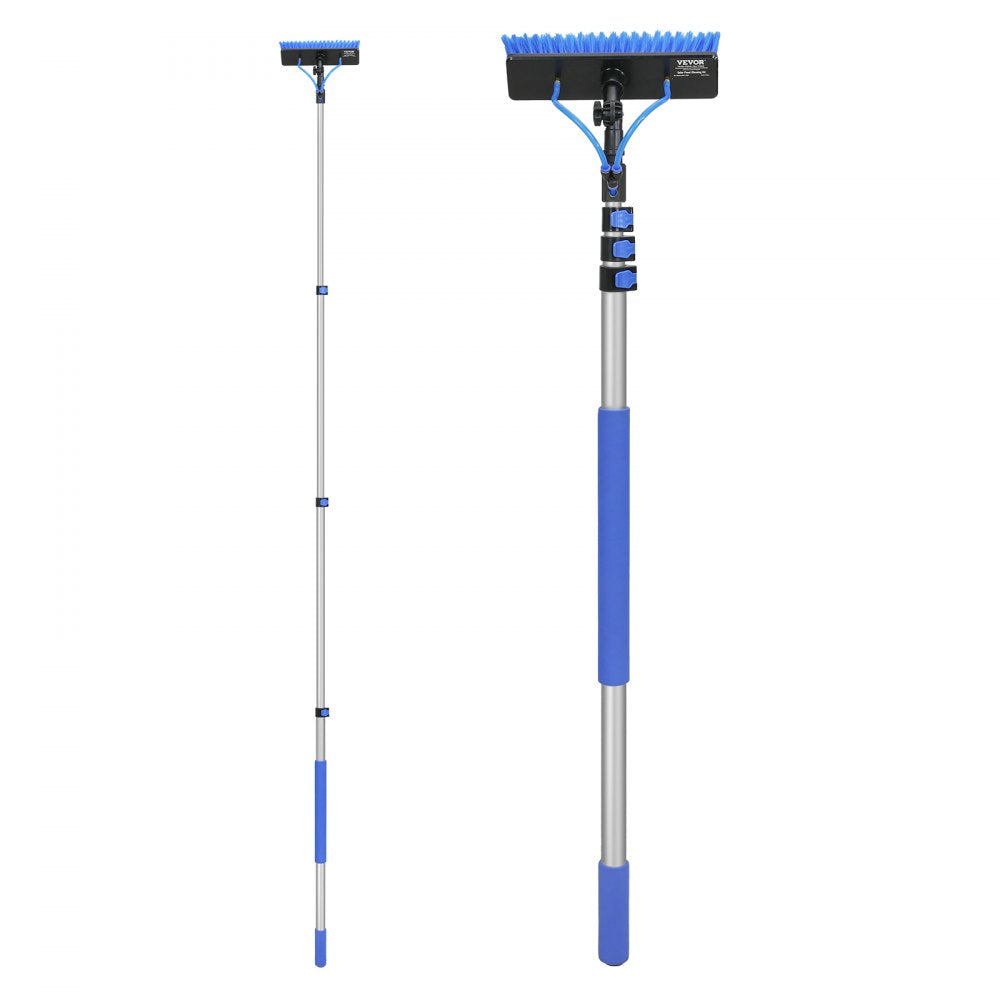 VEVOR Water Fed Pole Kit, 12FT Solar Panel Cleaning Pole with Extendable Handle, 180° Rotatable Brush Head & 65.6FT Hose, Household & Outdoor Window Cleaner Tool for Caravan Solar Panel Deck