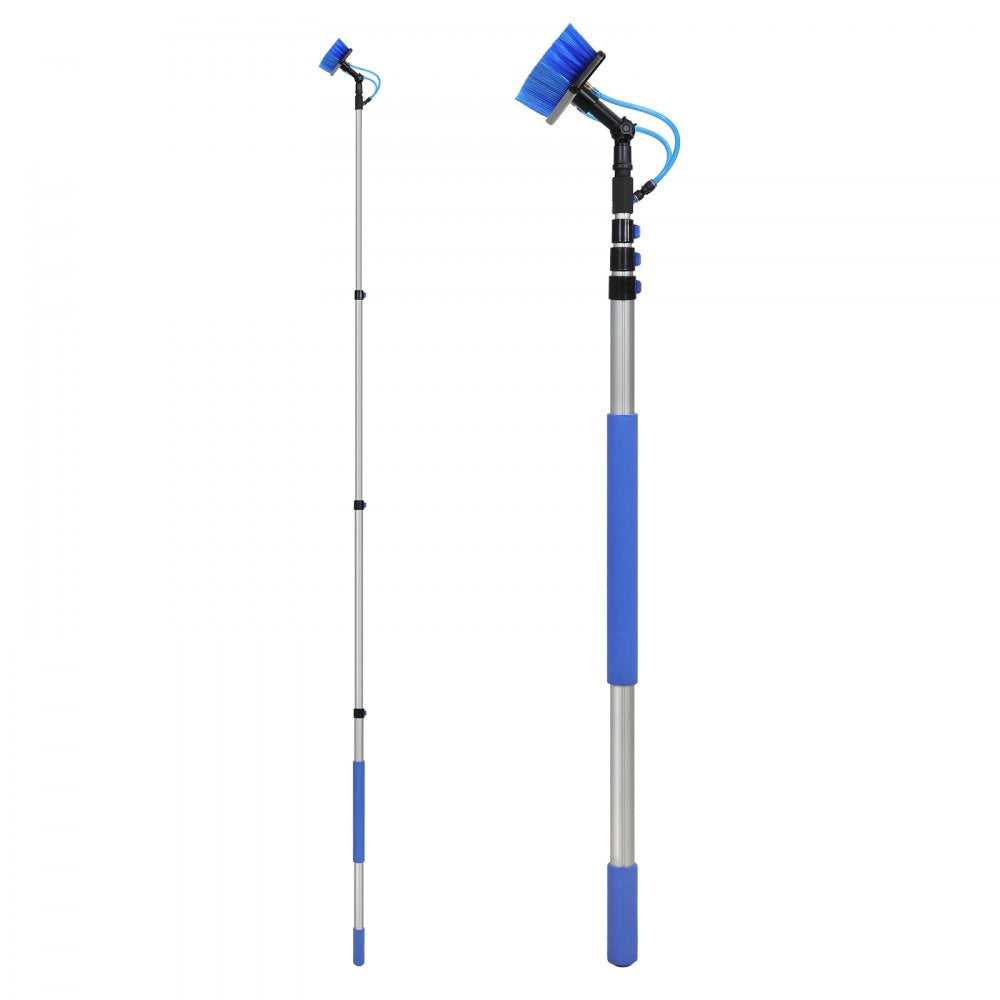 VEVOR Water Fed Pole Kit, 12FT Solar Panel Cleaning Pole with Extendable Handle, 180° Rotatable Brush Head & 65.6FT Hose, Household & Outdoor Window Cleaner Tool for Caravan Solar Panel Deck