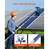 VEVOR Solar Panel Cleaning Kit, 20 ft, Water Fed Pole Kit with Cleaning Brush, Soap Dispenser, Extendable Aluminum Telescopic Pole, 180° Rotatable Brush Head, for Roof Mounted Solar Panels, Windows