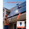 VEVOR Solar Panel Cleaning Kit, 39 ft, Water Fed Pole Kit with Cleaning Brush, Soap Dispenser, Extendable Aluminum Telescopic Pole, 180° Rotatable Brush Head, for Roof Mounted Solar Panels, Windows