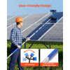 VEVOR Solar Panel Cleaning Kit, 39 ft, Water Fed Pole Kit with Cleaning Brush, Soap Dispenser, Extendable Aluminum Telescopic Pole, 180° Rotatable Brush Head, for Roof Mounted Solar Panels, Windows