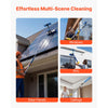 VEVOR Solar Panel Cleaning Kit, 39 ft, Water Fed Pole Kit with Cleaning Brush, Soap Dispenser, Extendable Aluminum Telescopic Pole, 180° Rotatable Brush Head, for Roof Mounted Solar Panels, Windows