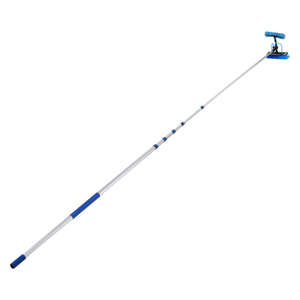 VEVOR Solar Panel Cleaning Kit, 39 ft, Water Fed Pole Kit with Cleaning Brush, Soap Dispenser, Extendable Aluminum Telescopic Pole, 180° Rotatable Brush Head, for Roof Mounted Solar Panels, Windows