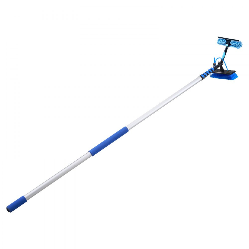 VEVOR Solar Panel Cleaning Kit, 39 ft, Water Fed Pole Kit with Cleaning Brush, Soap Dispenser, Extendable Aluminum Telescopic Pole, 180° Rotatable Brush Head, for Roof Mounted Solar Panels, Windows