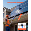 VEVOR Solar Panel Cleaning Kit, 24 ft, Water Fed Pole Kit with Cleaning Brush, Soap Dispenser, Extendable Aluminum Telescopic Pole, 180° Rotatable Brush Head, for Roof Mounted Solar Panels, Windows
