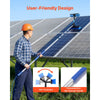 VEVOR Solar Panel Cleaning Kit, 24 ft, Water Fed Pole Kit with Cleaning Brush, Soap Dispenser, Extendable Aluminum Telescopic Pole, 180° Rotatable Brush Head, for Roof Mounted Solar Panels, Windows