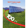 VEVOR 100FT Solar Panel Extension Cable, 10AWG Solar Extension Cable Wire with Female & Male Waterproof Connectors, 6mm² PV Cable for Home, Ship and RV Solar Panels, 100FT Black + 100FT Red (Set of 2)