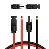 VEVOR 100FT Solar Panel Extension Cable, 10AWG Solar Extension Cable Wire with Female & Male Waterproof Connectors, 6mm² PV Cable for Home, Ship and RV Solar Panels, 100FT Black + 100FT Red (Set of 2)