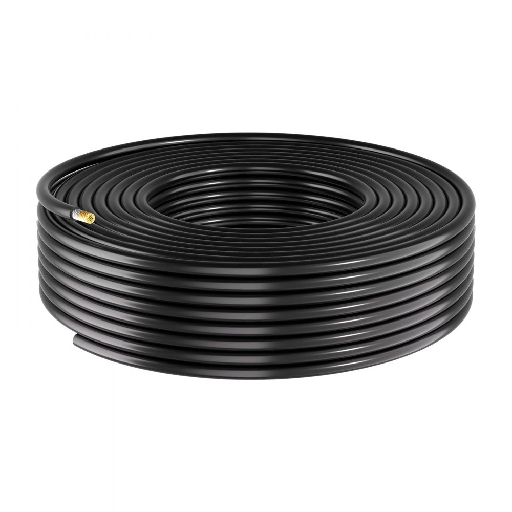 VEVOR Solar Panel Wire, 50 ft Black + 50 ft Red Kit, 10 AWG (6 mm²) Solar Panel Extension Cable, PV Tinned Copper Wire, for Outdoor Home Off-Grid Photovoltaic Systems Automotive RV Boat Marine, IP67