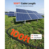 VEVOR 100FT Solar Panel Extension Cable, 10 AWG, Solar Panel Wire with Flame Retardant Protective Sleeving, Female and Male Connectors, IP67 Waterproof PV Wire, for Outdoor Automotive RV, Black & Red