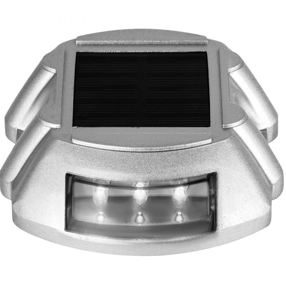 VEVOR Solar Pathway Lights, 12-Pack, White, Includes Screws, Weatherproof Outdoor Deck Lights, 6 LED, Ideal for Garden Paths, Walkways, Driveways & Steps