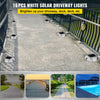 VEVOR Driveway Lights 16-Pack Solar Driveway Lights Bright White with Screw Solar Deck Lights Outdoor Waterproof Wireless Dock Lights 6 LEDs for Path Warning Garden Walkway Sidewalk Steps