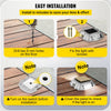VEVOR Driveway Lights 16-Pack Solar Driveway Lights Bright White with Screw Solar Deck Lights Outdoor Waterproof Wireless Dock Lights 6 LEDs for Path Warning Garden Walkway Sidewalk Steps