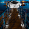 VEVOR Driveway Lights 16-Pack Solar Driveway Lights Bright White with Screw Solar Deck Lights Outdoor Waterproof Wireless Dock Lights 6 LEDs for Path Warning Garden Walkway Sidewalk Steps