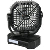 VEVOR 10400mAh Solar fan, Camping Fan with Solar Panel & LED Lantern, 7W 8 Inch Portable Rechargeable Battery Powered for Outside, 4-Speed and Quiet Operated for Picnic, Barbecue, Fishing, Travel