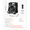 VEVOR 20000mAh Rechargeable Solar Fan with LED Lantern, 8 inch Portable Fan Cordless with 7W Foldable Solar Panel, 5-Speed& Timer& Quiet,USB Battery Powered for Camping Tent Worksite Office Desk