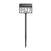 VEVOR Solar Address Sign, 3 Colors House Numbers for Outsides, Waterproof Illuminated LED Address Plaques with Stakes, Wall-Mounted or Floor-Plugged Home Number Sign for Outdoor Yard Garden Street