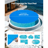 VEVOR Solar Pool Cover, 15 ft Round Pool Bubble Cover, 12 Mil Pools Solar Blanket with Bubble & PE Material, Daytime Heat Absorption, Nighttime Heat Retention, Heat Retaining Solars Covers, Blue