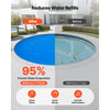 VEVOR Solar Pool Cover, 24 ft Round Pool Bubble Cover, 8 Mil Pools Solar Blanket with Bubble & PE Material, Daytime Heat Absorption, Nighttime Heat Retention, Heat Retaining Solars Covers, Blue