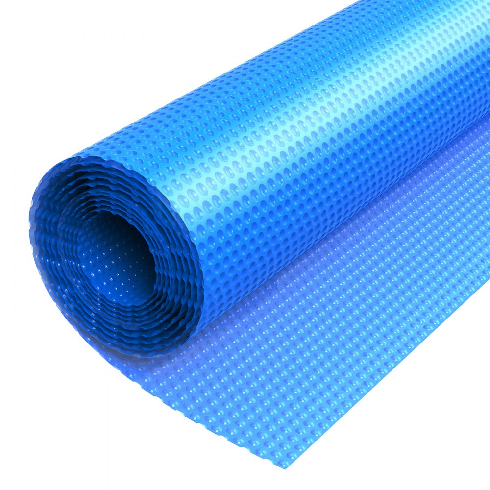 VEVOR Solar Pool Cover, 36 x 18 ft Rectangle Pool Bubble Cover, 8 Mil Pools Solar Blanket with Bubble & PE Material, Daytime Heat Absorption, Nighttime Heat Retention, Heat Retaining Solars Covers, Blue