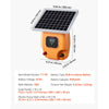 VEVOR Solar Fence Charger,  0.6J 8kV Solar Powered Fence Charger, 1.86 Miles Range, Electric Fence Energizer Kit, Keep Out Predators, 4-5 Days Runtime, for Livestock, Poultry, Garden Protection