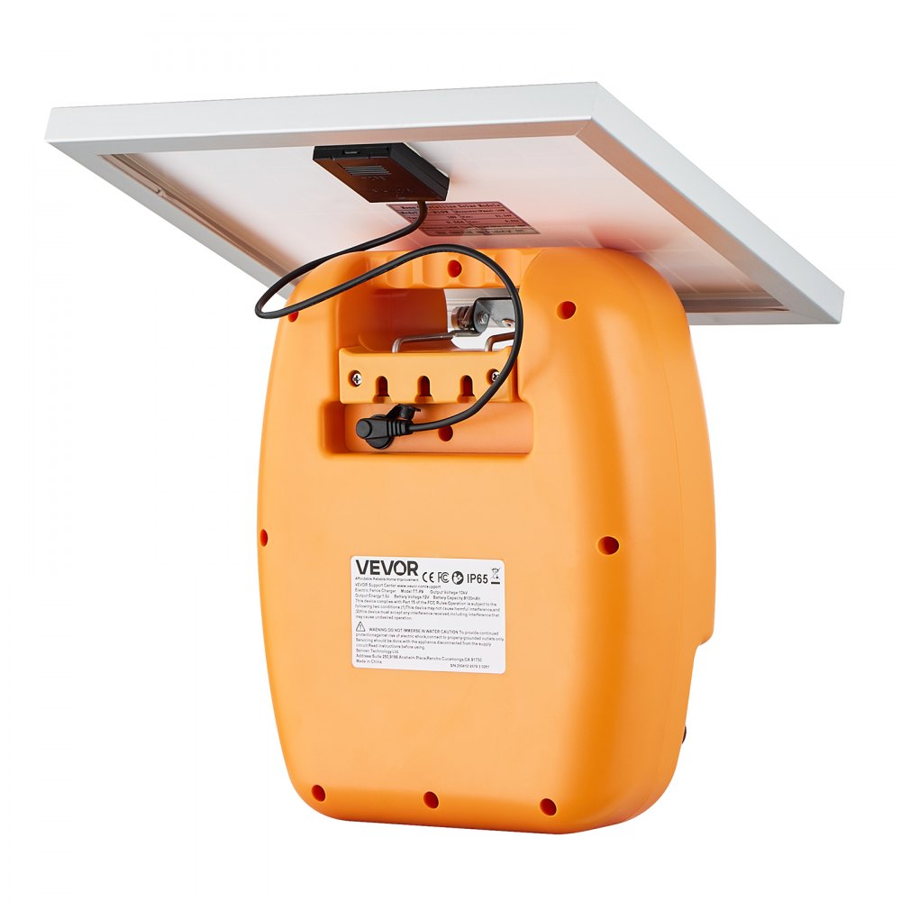 VEVOR Solar Fence Charger,  0.6J 8kV Solar Powered Fence Charger, 1.86 Miles Range, Electric Fence Energizer Kit, Keep Out Predators, 4-5 Days Runtime, for Livestock, Poultry, Garden Protection