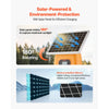 VEVOR Solar Fence Charger, 1J 10kV Solar Powered Fence Charger, 1.86 Miles Range, Electric Fence Energizer Kit, Keep Out Predators, 3 Days Runtime, for Livestock, Poultry, Garden Protection