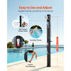 VEVOR 10.6 Gal Solar Heated Shower, 6.7ft Showerhead Height Outdoor Shower, with Handheld & Foot Faucet, Hot & Cold Water Adjustment, Freestanding for Backyard Poolside Beach Pool, Black