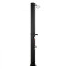 VEVOR 9.2 Gal Solar Heated Shower, 6.4ft Showerhead Height Outdoor Shower, with Foot Faucet & Soap Box Rack, Hot & Cold Water Adjustment, Freestanding for Backyard Poolside Beach Pool,Black