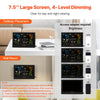 VEVOR 7-in-1 Wireless Weather Station, 7.5 in Color Display, Digital Weather Station Indoor Outdoor, for Temperature Humidity Wind Speed/Direction Rain UV, with Forecast Data, Alarm, Alerts-NO WIFI