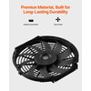 VEVOR Gable Mount Fan, 12 Inch Solar Power Attic Exhaust Fan with Adjustable Thermostat & Outer Mesh, 1300 CFM House Ventilator Cools Up to 1850 Sq.Ft, Quiet Ventilation for Roof, Garage, Shop, Black