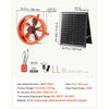 VEVOR Gable Mount Fan, 12 inch Solar Attic Vent Exhaust Fan Carbon Steel, 900 CFM Cooling and Ventilation for Roof, Greenhouse, Garage, Shop, Small Spaces, with Thermostat and Power Adapter, Orange