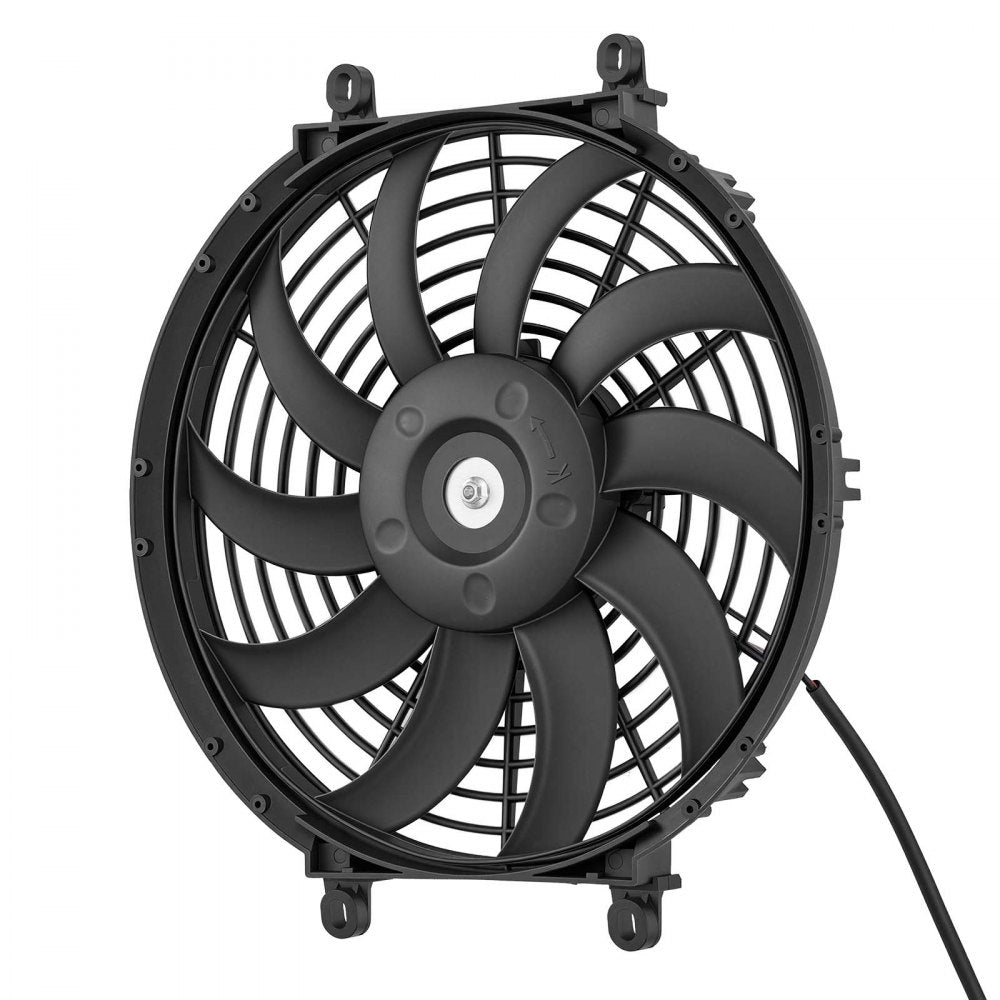 VEVOR Gable Mount Fan, 12 inch Solar-Powered Attic Vent Exhaust Fan Black, 1300 CFM Cooling & Ventilation for Roof, Greenhouse, Garage, Shop, with Thermostat & Mounting Brackets, Lightweight PP