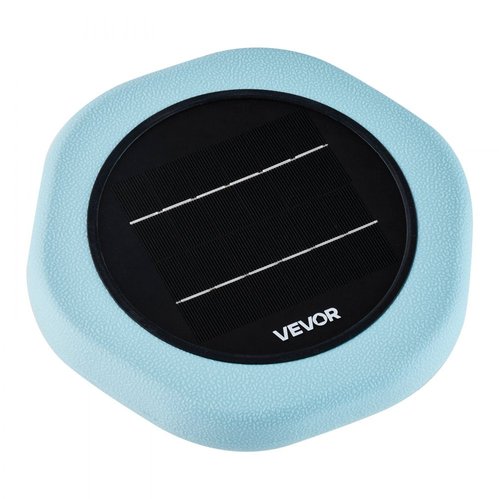VEVOR Solar Pool Ionizer, Hexagon Copper Pool Ionizer Up to 45000 Gal, Floating Automatic Water Cleaner and Purifier, Chlorine Free Water, with Copper Anode, Spring, Brush and Filter for Pools & Spas
