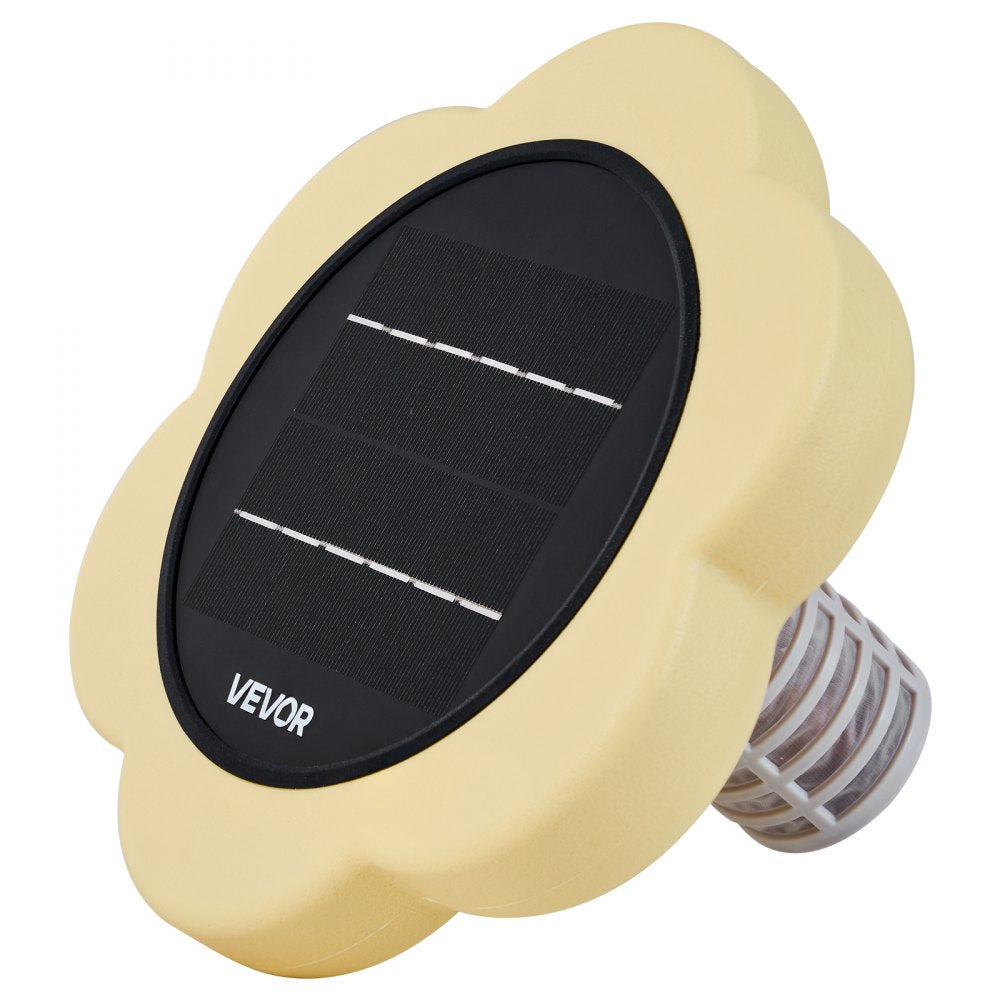 VEVOR Solar Pool Ionizer, Petal Copper Pool Ionizer Up to 45000 Gal, Floating Automatic Water Cleaner and Purifier, Chlorine Free Water, with Copper Anode, Spring, Brush and Filter for Pools & Spas