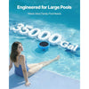 VEVOR Solar Pool Ionizer, Round Copper Pool Ionizer Up to 35000 Gal, Floating Automatic Water Cleaner and Purifier, Chlorine Free Water, with Copper Anode, Spring, Brush and Filter for Pools & Spas