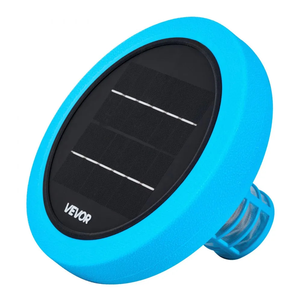 VEVOR Solar Pool Ionizer, Round Copper Pool Ionizer Up to 35000 Gal, Floating Automatic Water Cleaner and Purifier, Chlorine Free Water, with Copper Anode, Spring, Brush and Filter for Pools & Spas