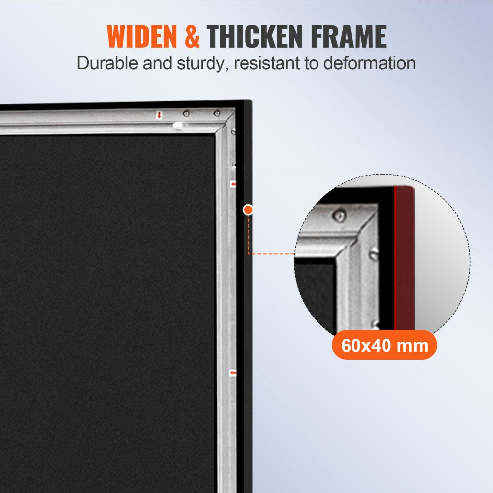 VEVOR Projector Screen Fixed Frame 100inch Diagonal 16:9 4K HD Movie Projector Screen with Aluminum Frame Projector Screen Wall Mounted for Home Theater Office Use