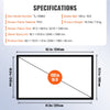 VEVOR Projector Screen Fixed Frame 100inch Diagonal 16:9 4K HD Movie Projector Screen with Aluminum Frame Projector Screen Wall Mounted for Home Theater Office Use