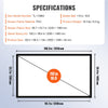 Big 110" Diagonal 16:9 HD Projector Screen Home Theater Outdoor Use